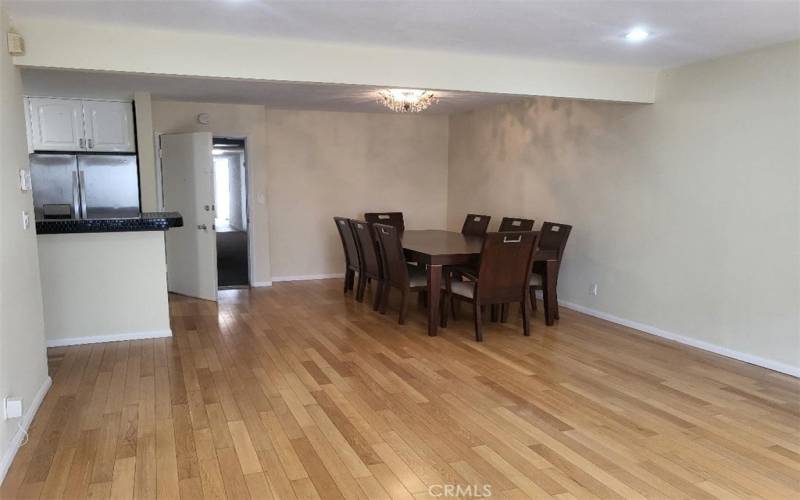 Living Room/Dining area with open Kitchen