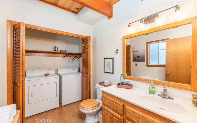 1/2 bath with laundry downstairs