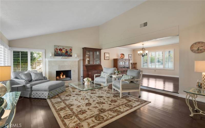 Spacious formal living room and dining room.