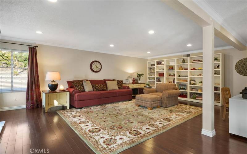 Oversized family room.