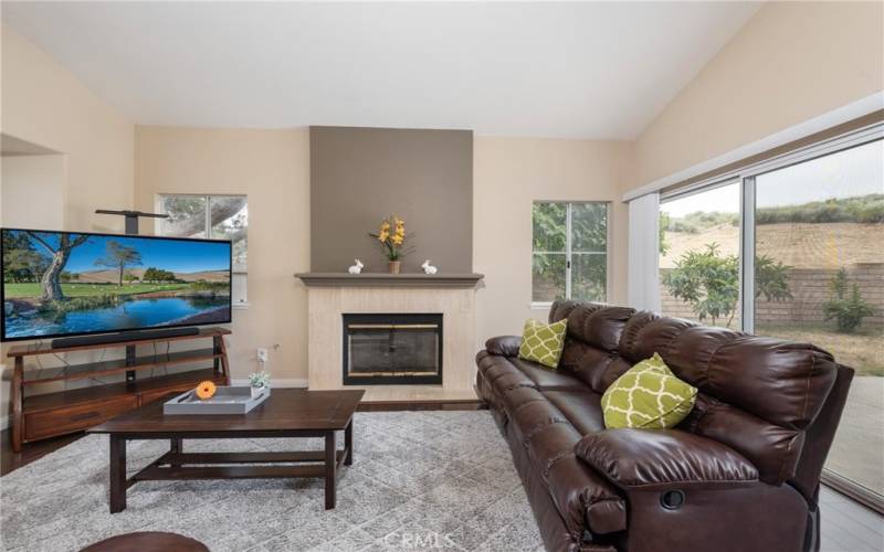 There are two beautiful fireplaces one located in the living room and another locate in the separate family room.