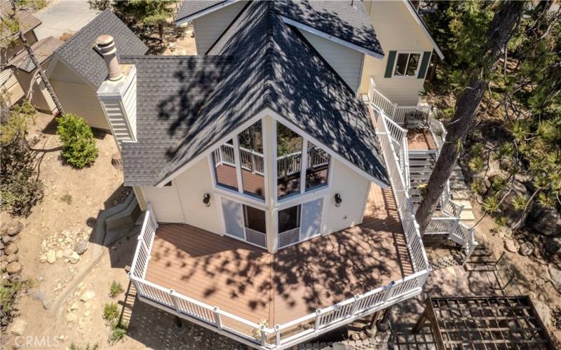 Sky View of the Rear of the House