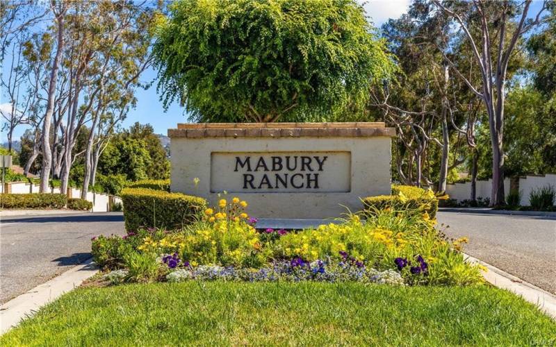 Mabury Ranch Community Sign