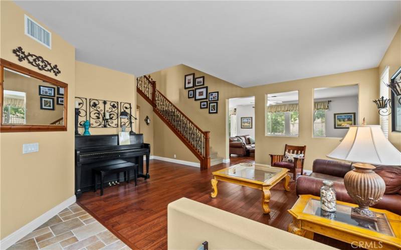 Entryway into living room