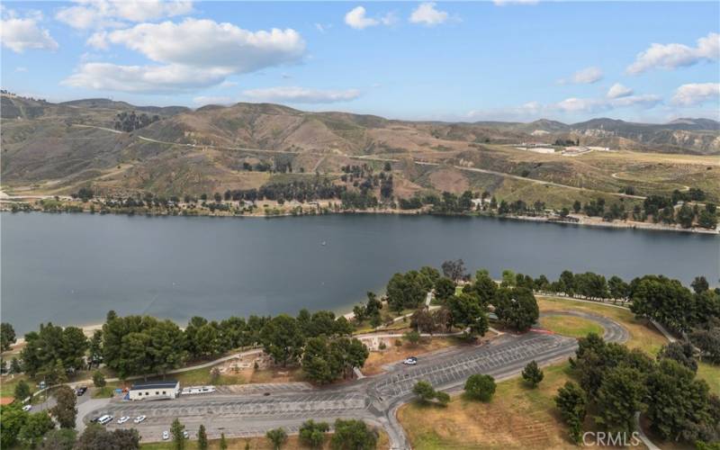 Aerial lake view