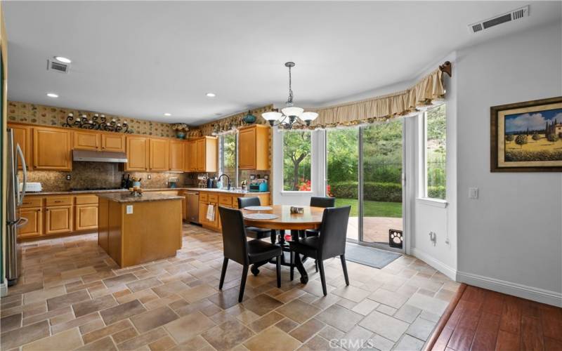 Dining area and kitchen