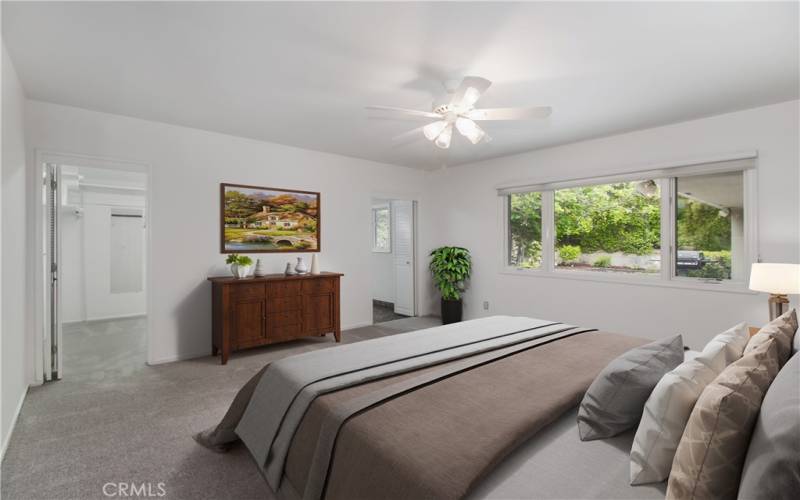 Virtually Staged Master Bedroom.