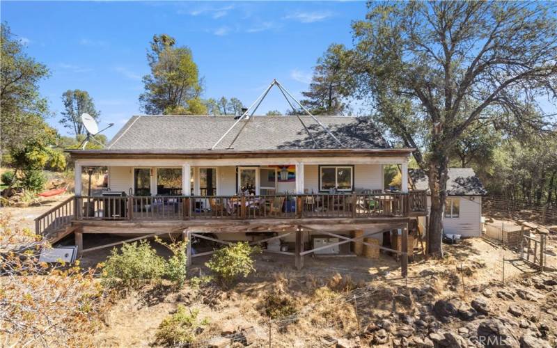 Main residence w/ expansive deck