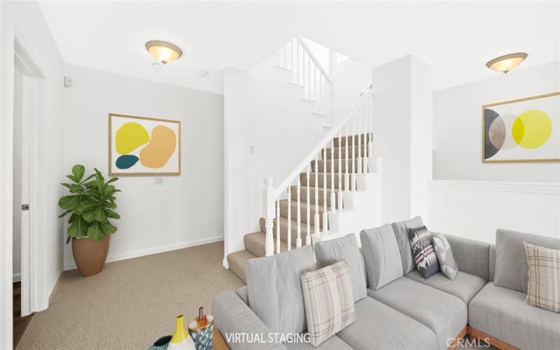 2nd floor staircase to 3rd floor (Virtual Staging)