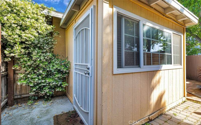 Entrance to the separate one bedroom apartment