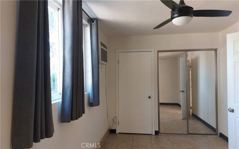 Bedroom on converted garage