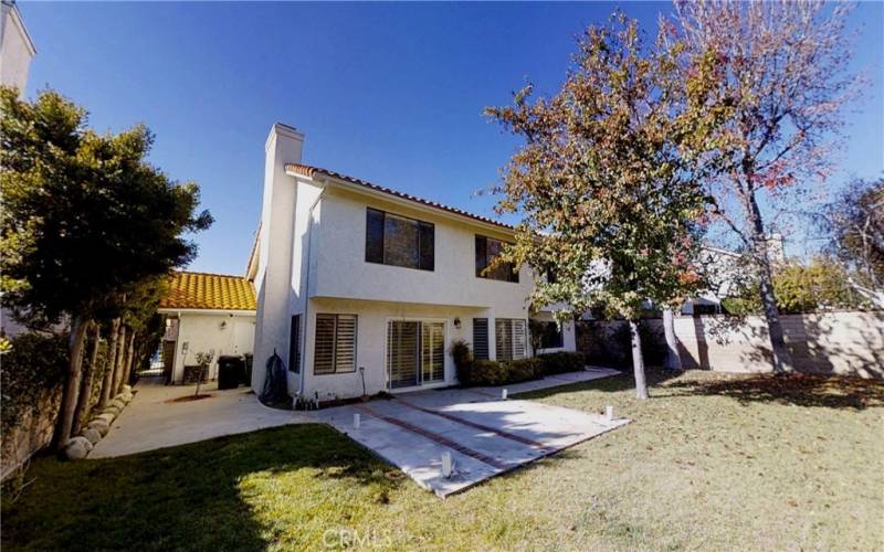 view of backyard and side yard