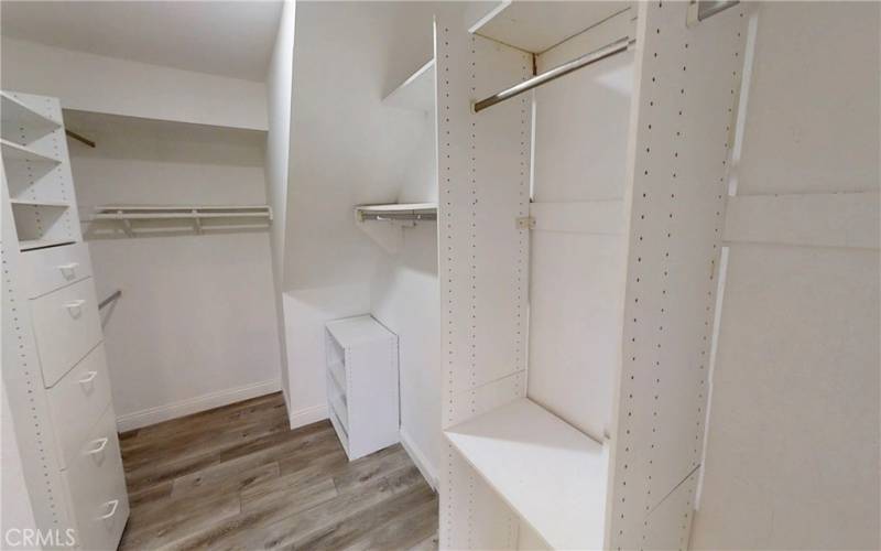 Master closet with built in organizers