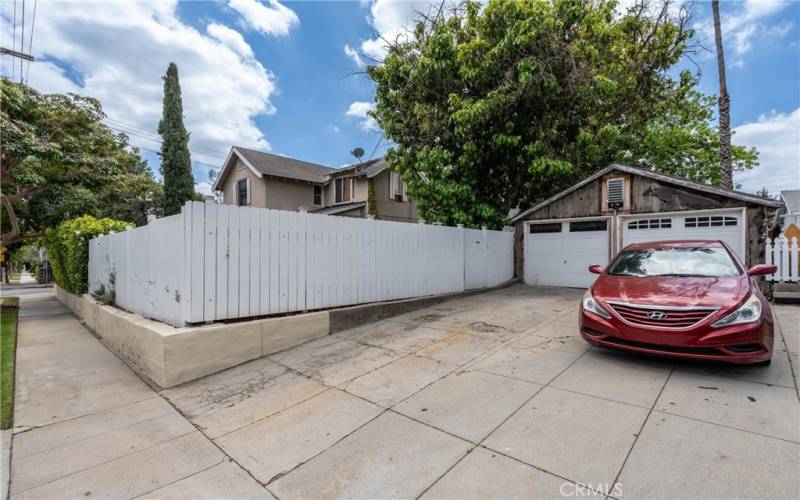 Garage and driveway