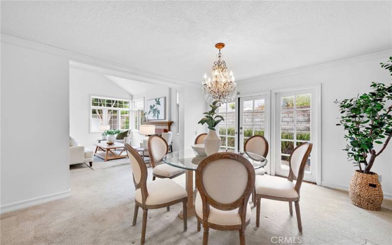 Large Dining Room with French Doors