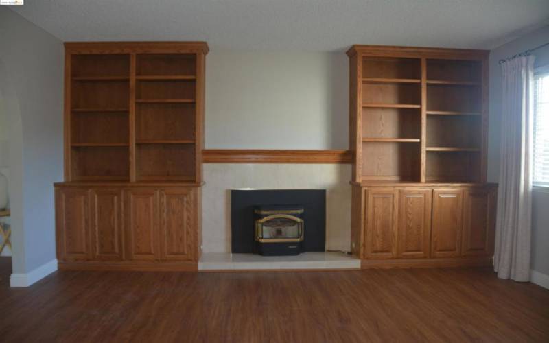 Living room - built-in cabinets