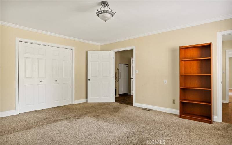 Downstairs bedroom 3 with large walk in closet.