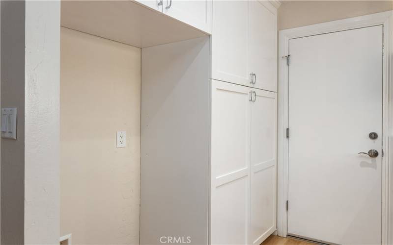 Pantry and exit to garage