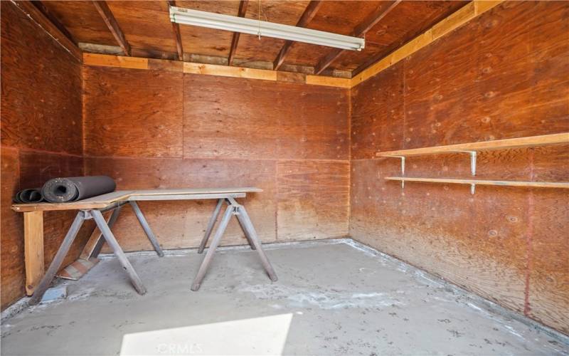 Interior of Stall/Storage Shed.