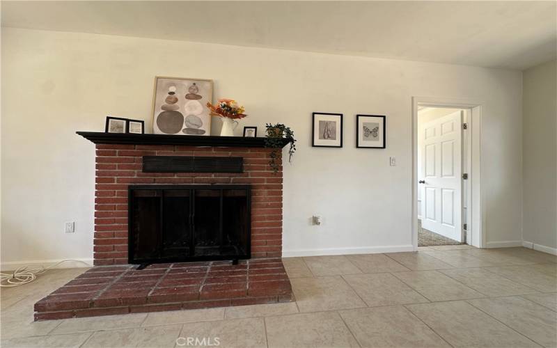 Real Brick fireplace