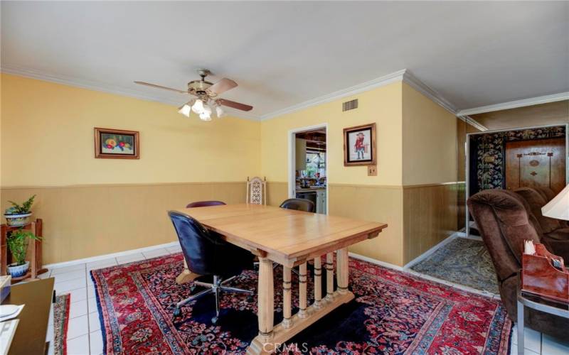 Dining area off of the kitchen.