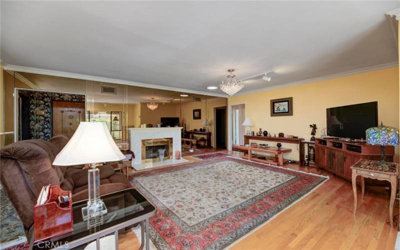 Spacious living room area.