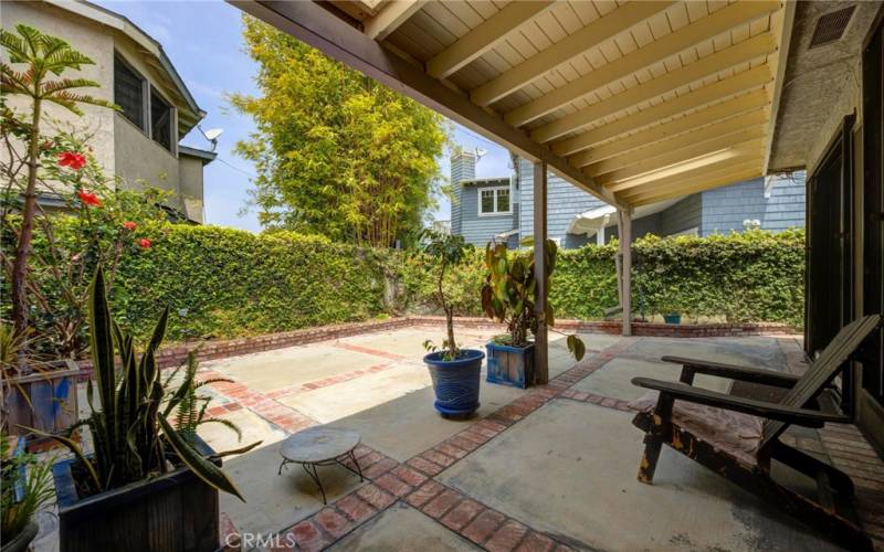 Covered patio.