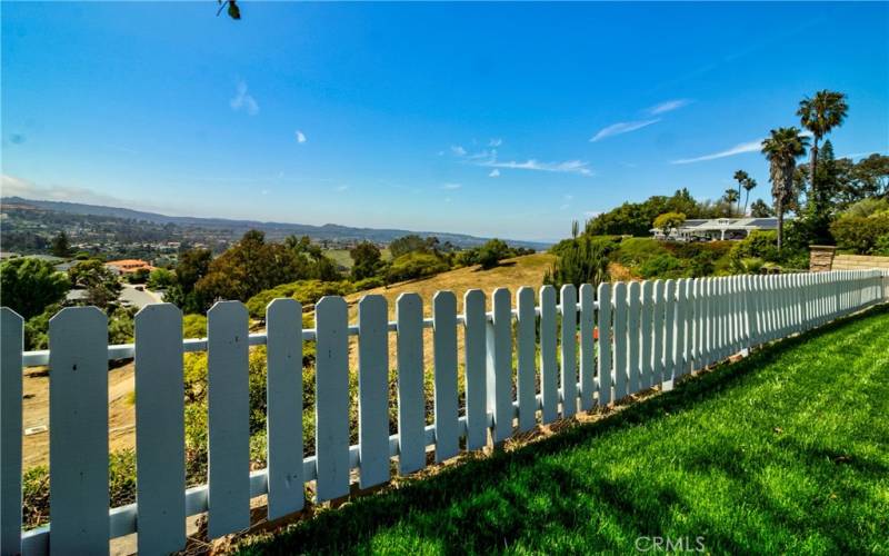 View from backyard and fence