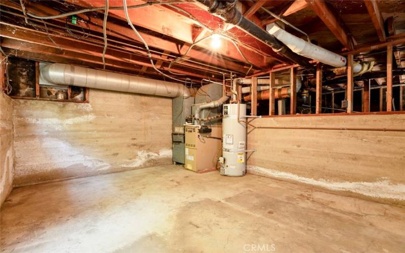 Unfinished Basement, potential for wine Cellar