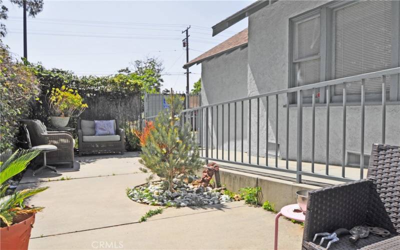 Charming patio on the front unit