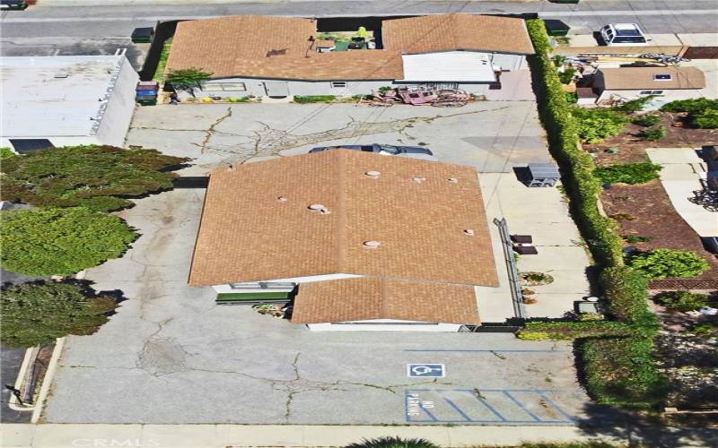 Aerial view of front & back units