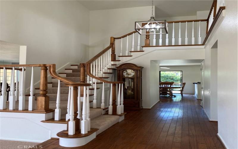 Beautiful custom staircase and railings.