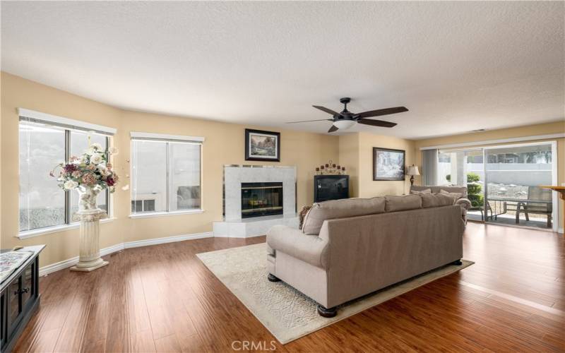 Living Room with Laminate flooring