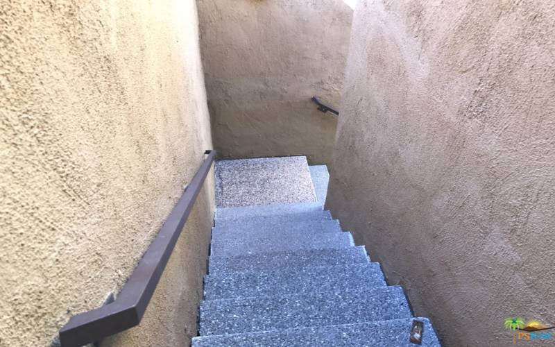 Back stairs to pool area