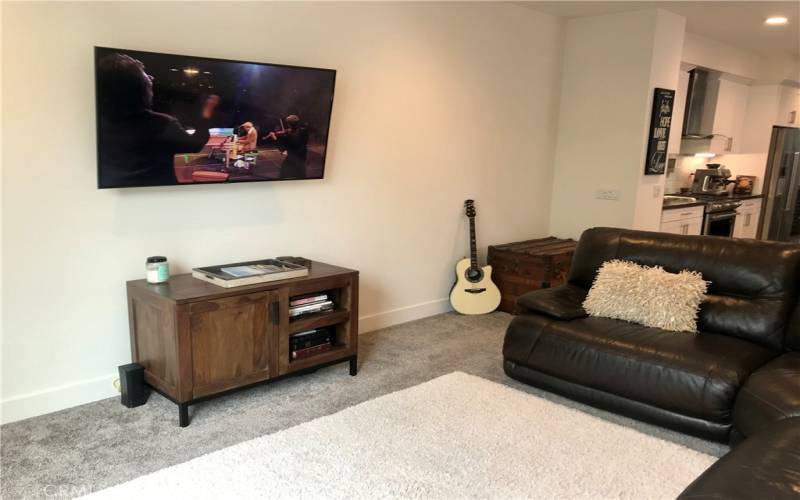 Living room and big screen TV