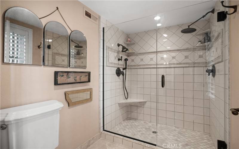 Master Bathroom Walk-in Shower with privacy door