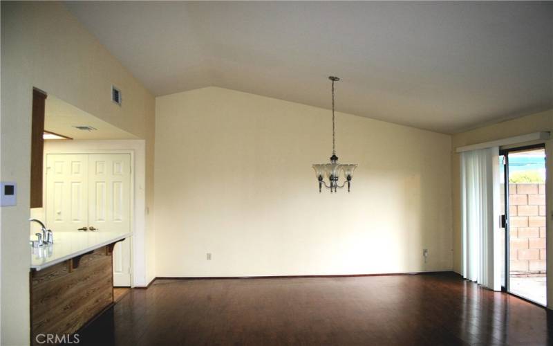 Counter seating by dining room
