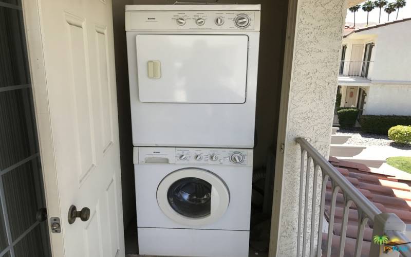 Washer & Dryer on Front Balcony