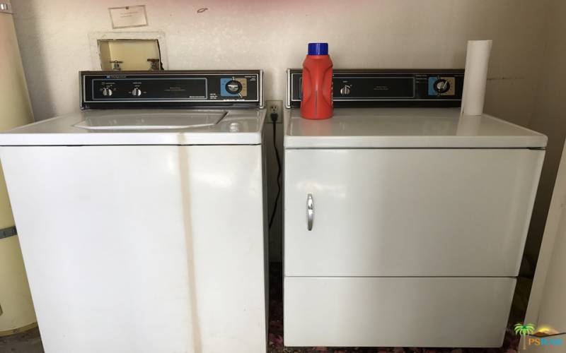 Washer & Dryer in closet on Front Patio