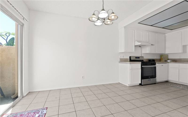 dining area with walk out sliding doors to outside private patio