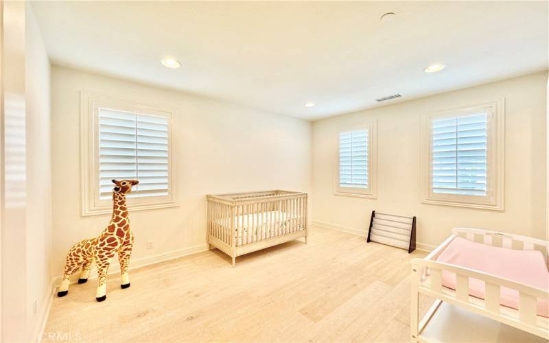 Bedroom 4 with walk-in closet.  The baby furniture can be replaced with a bed