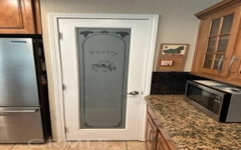 Glass pantry door
