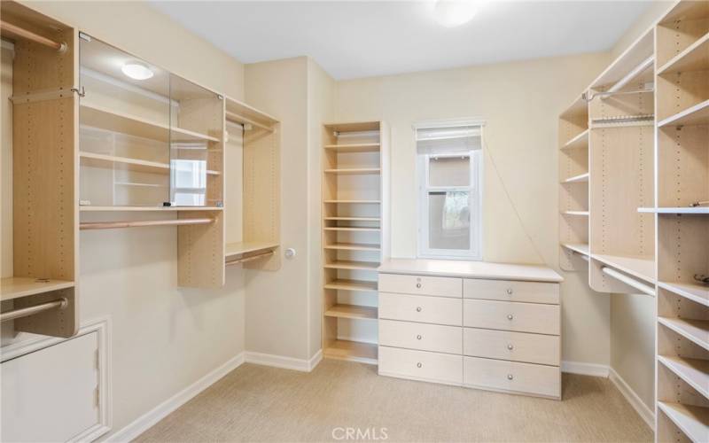 Master walk-in closet