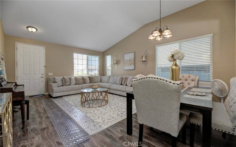 Living Room and dining area.