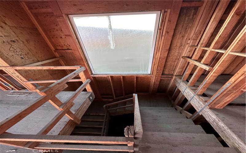 Top floor looking down stairwell