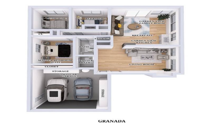 Floorplan-Granada Model Virutally Staged