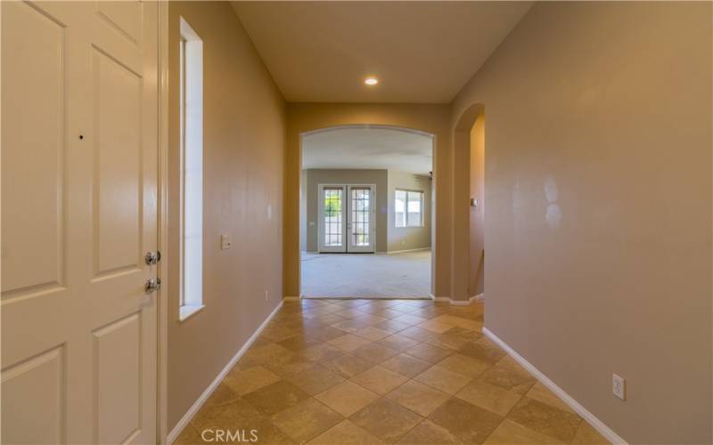 Hallway leading to living areas.