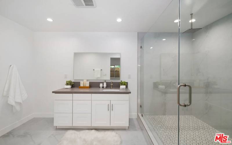 Remarkable Primary Marble Ensuite