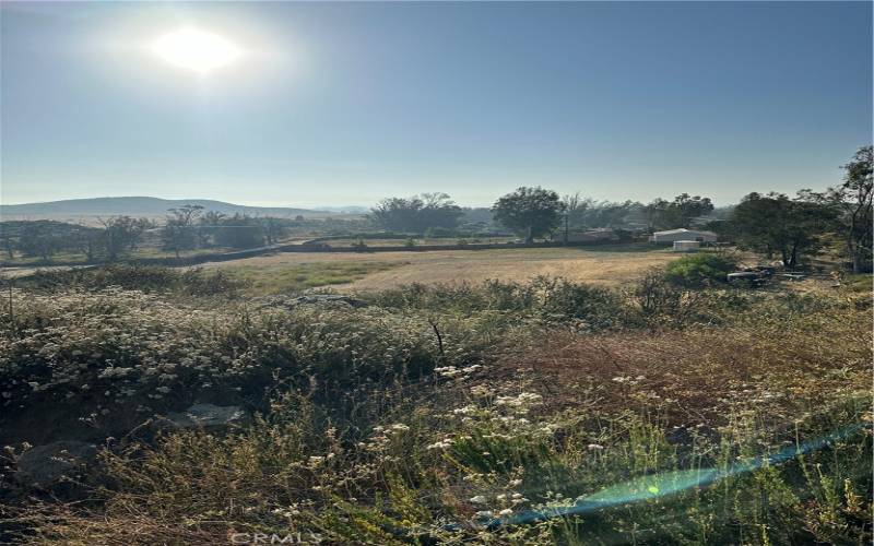 View from APN 360-320-015, potential building pad area.