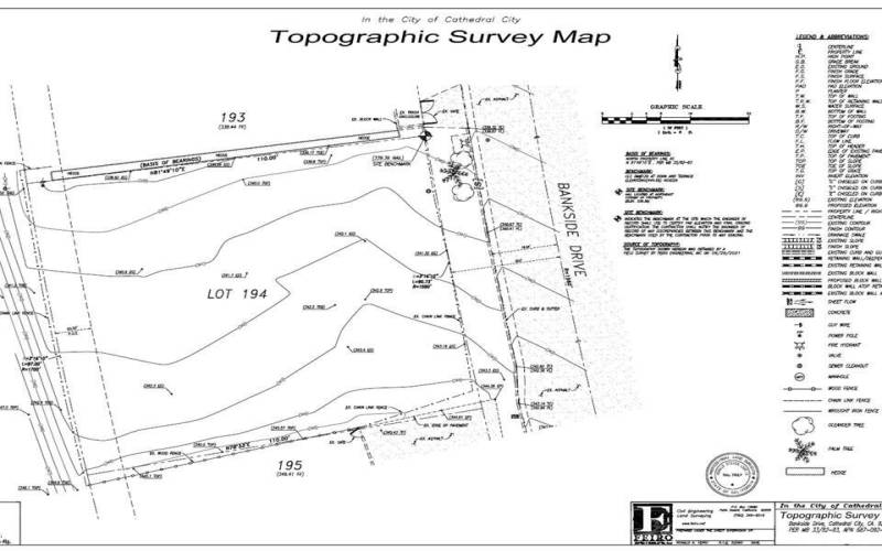 Topographic Survey Map - Lot 194 CC